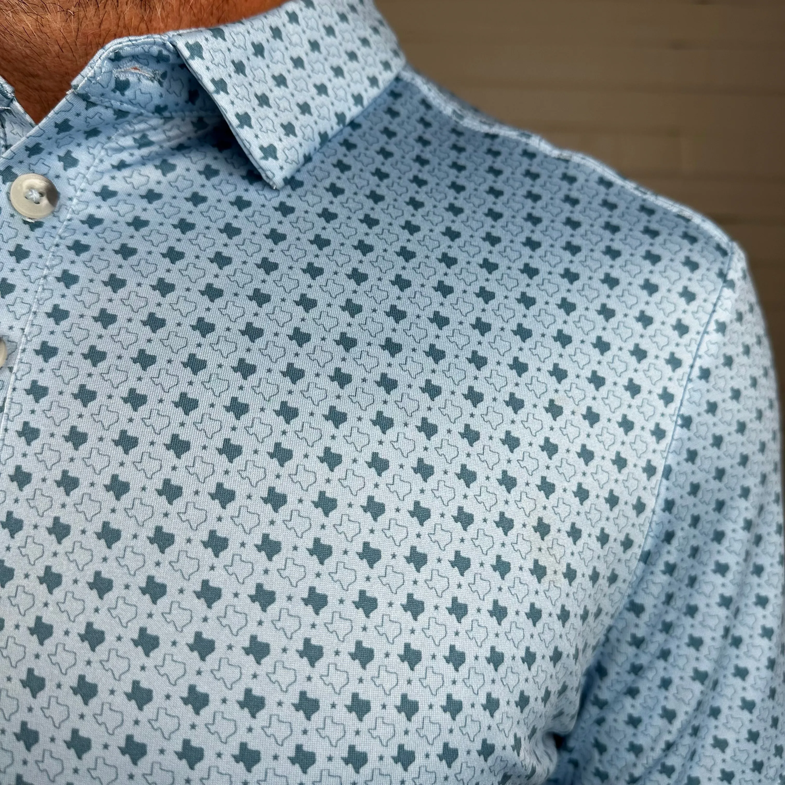 Burlebo | Performance Polo | Texas Light Blue