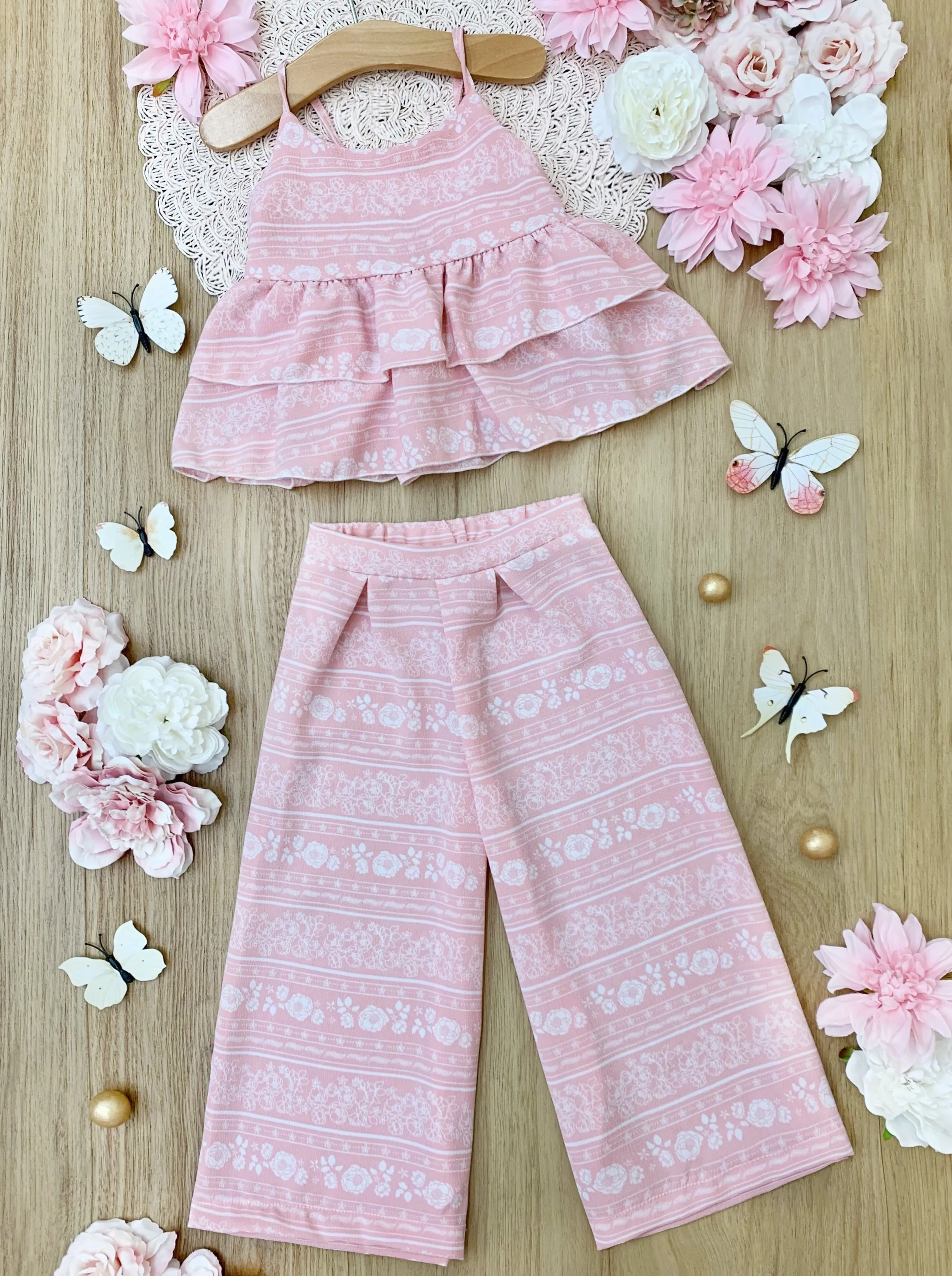 Buttercup Dreams Ruffle Top and Pants Set