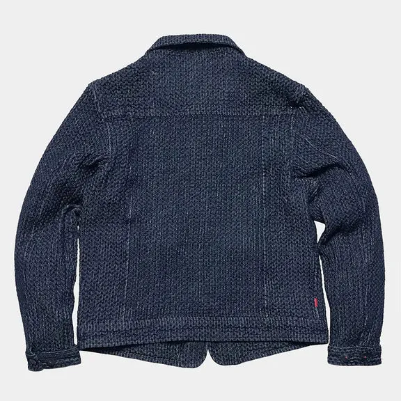 【BZEN】MATTY INDIGO DOBBY WEAVE REGULAR FIT 2 POCKET BLAZER / 藍染 多比織工裝外套
