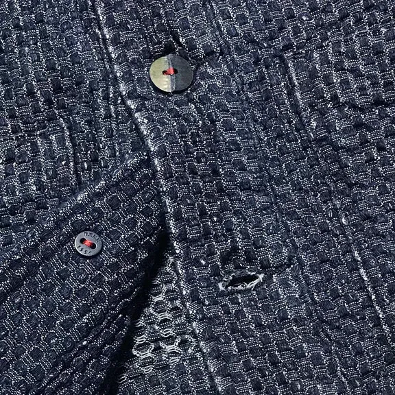 【BZEN】MATTY INDIGO DOBBY WEAVE REGULAR FIT 2 POCKET BLAZER / 藍染 多比織工裝外套