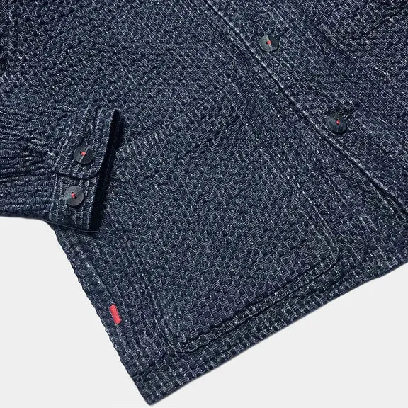 【BZEN】MATTY INDIGO DOBBY WEAVE REGULAR FIT 2 POCKET BLAZER / 藍染 多比織工裝外套