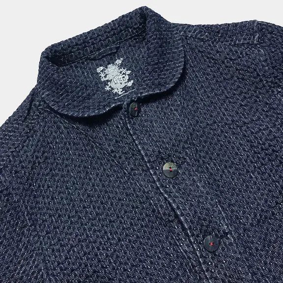 【BZEN】MATTY INDIGO DOBBY WEAVE REGULAR FIT 2 POCKET BLAZER / 藍染 多比織工裝外套