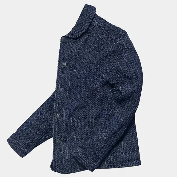 【BZEN】MATTY INDIGO DOBBY WEAVE REGULAR FIT 2 POCKET BLAZER / 藍染 多比織工裝外套