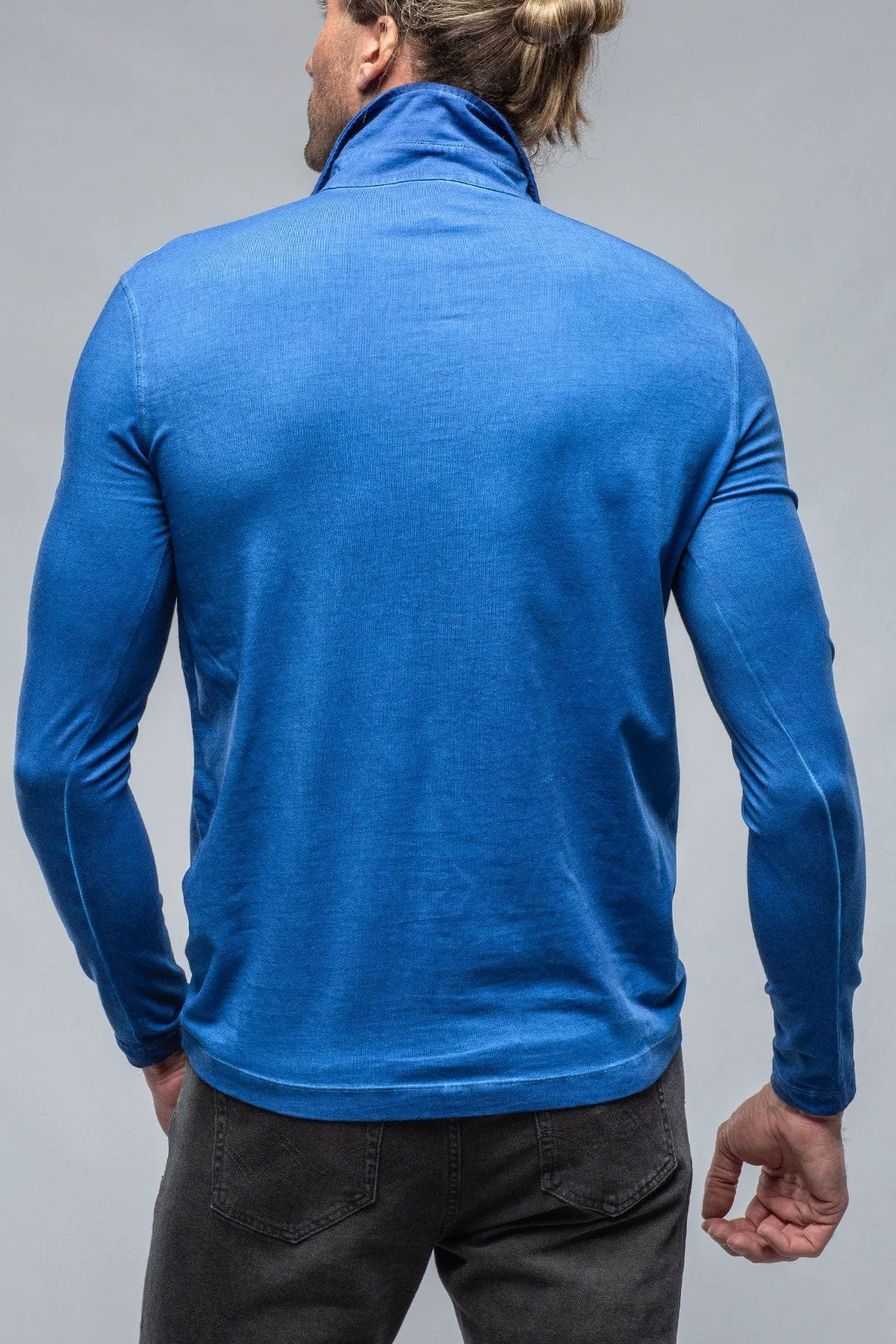 Cafe Paco LS Polo Shirt In Cobalt