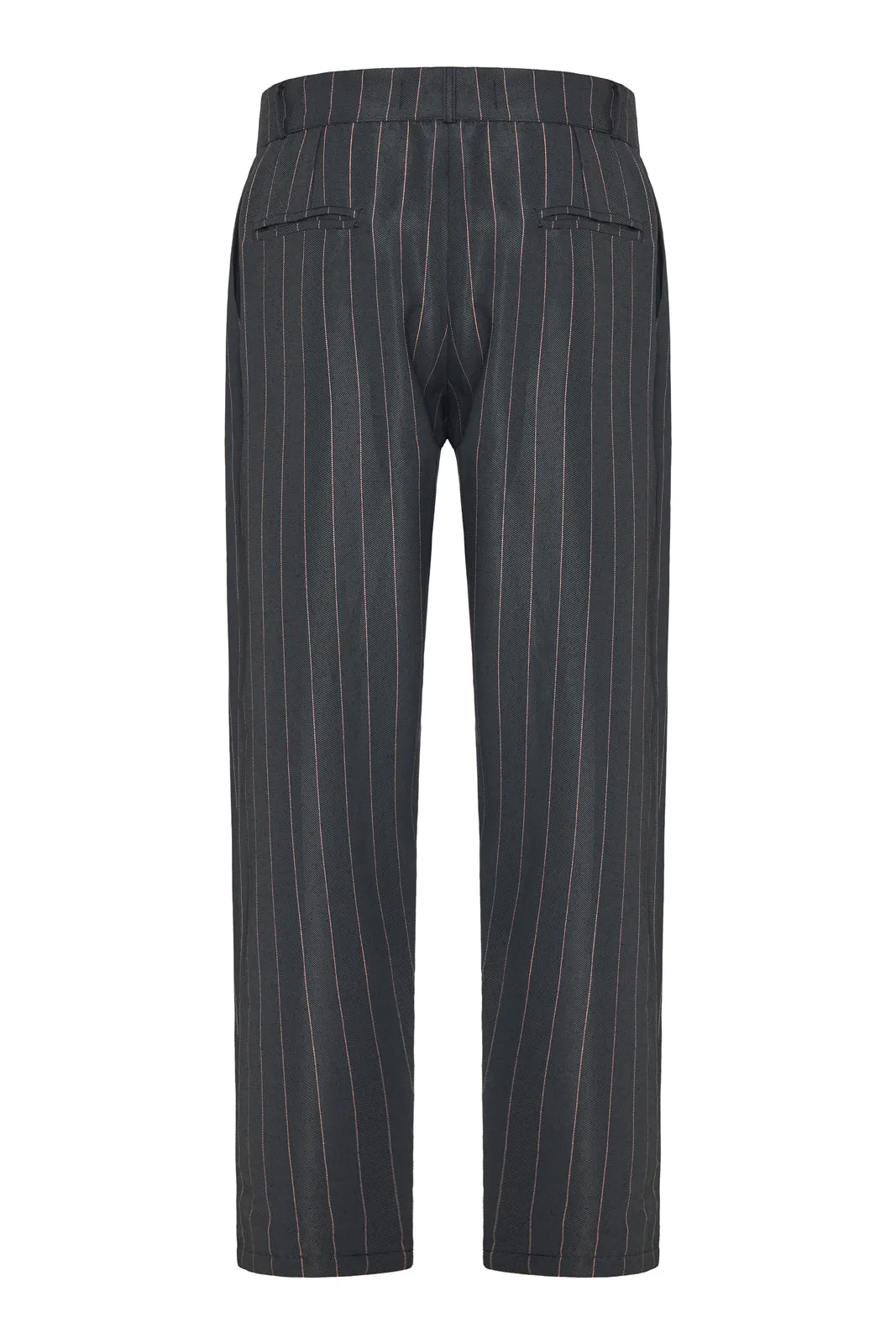 Calando Pants Striped Charcoal