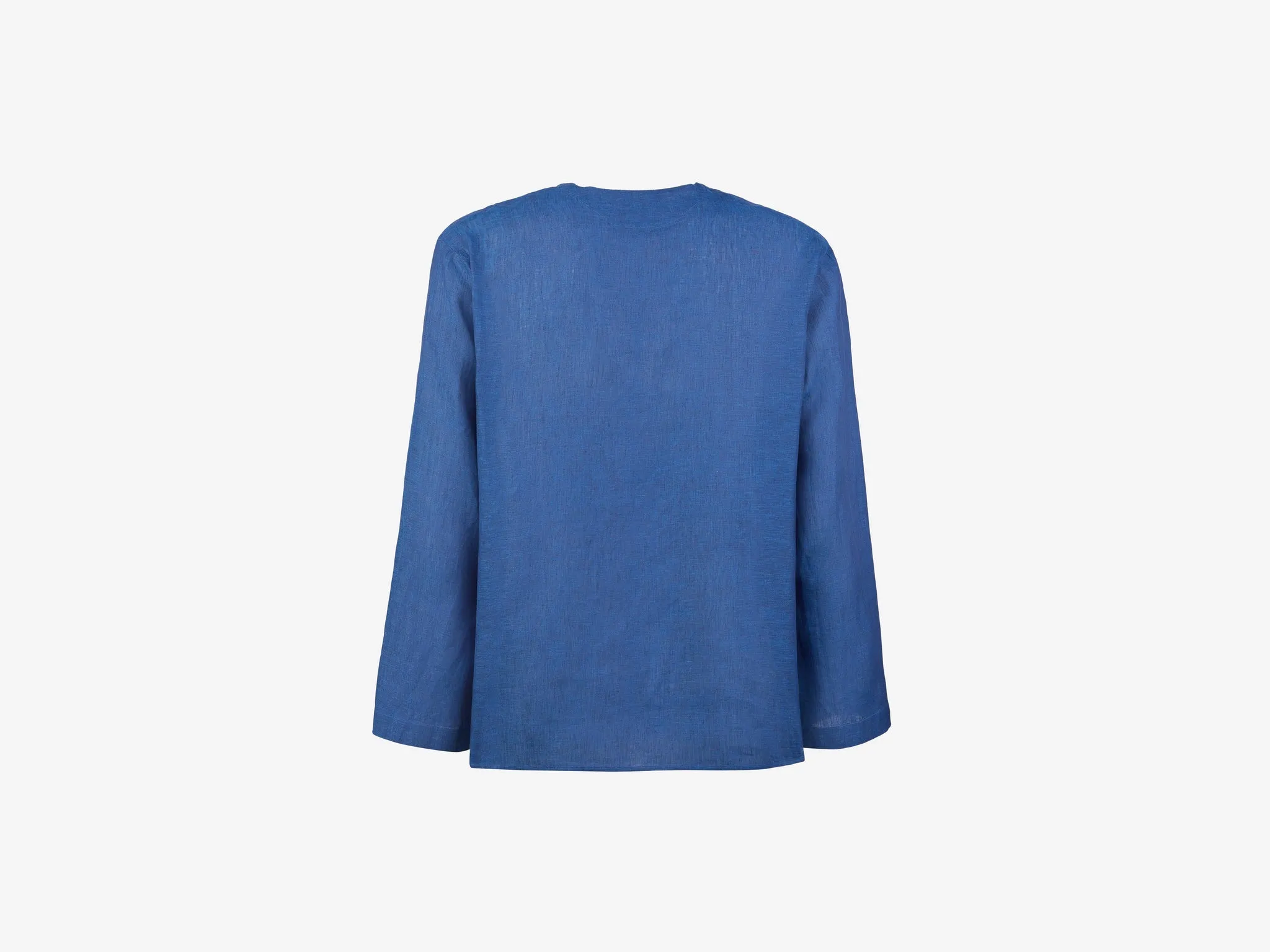 Camicia Blue Bar Linen Shirt - Bright Blue