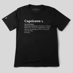 Capricorn Basic White/Black Unisex T-shirt