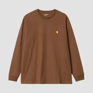 Carhartt WIP Chase Longsleeve T-Shirt Tamarind/Gold