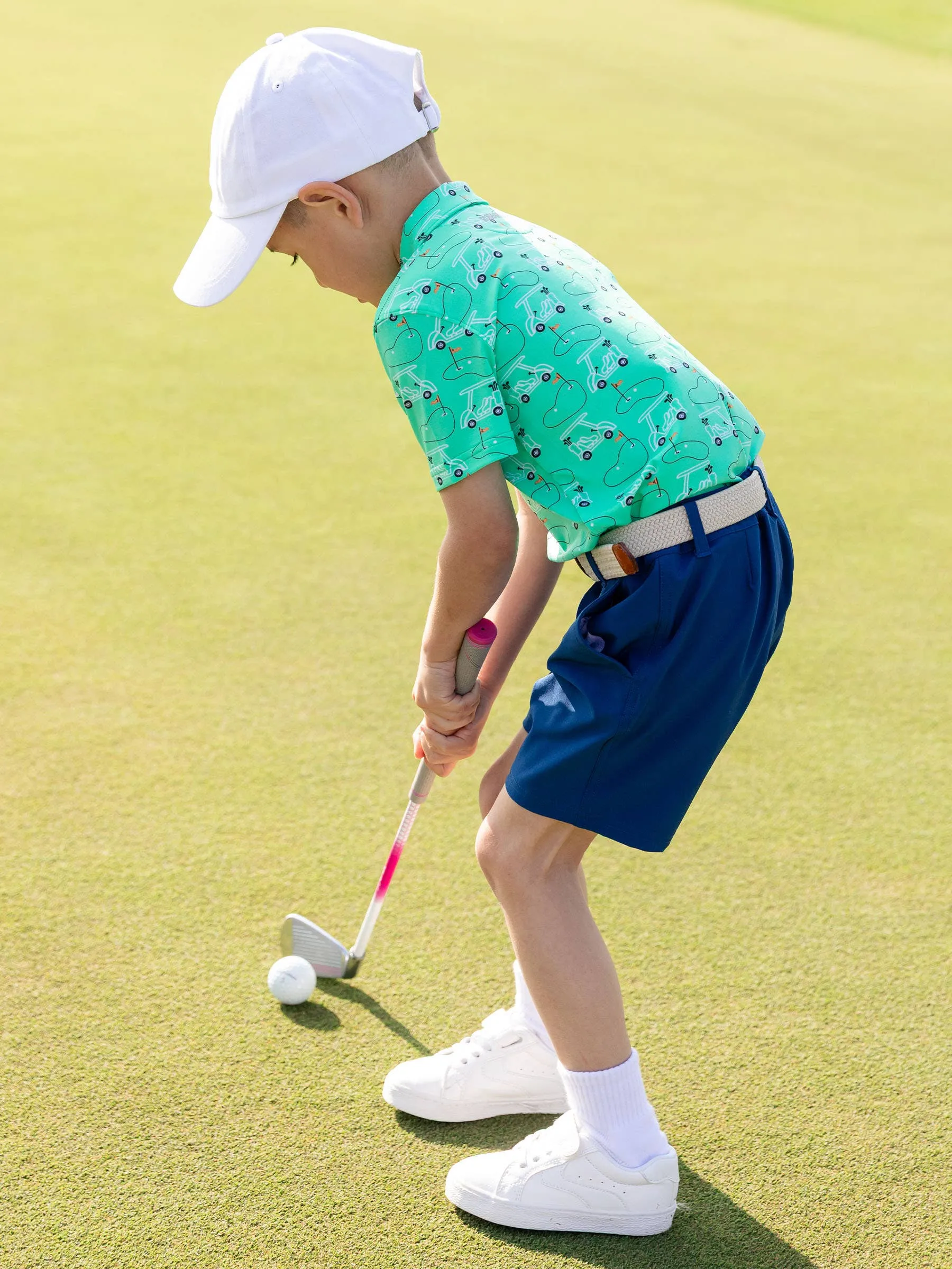 Cart Cruisers Knit Short Sleeve Performance Polo