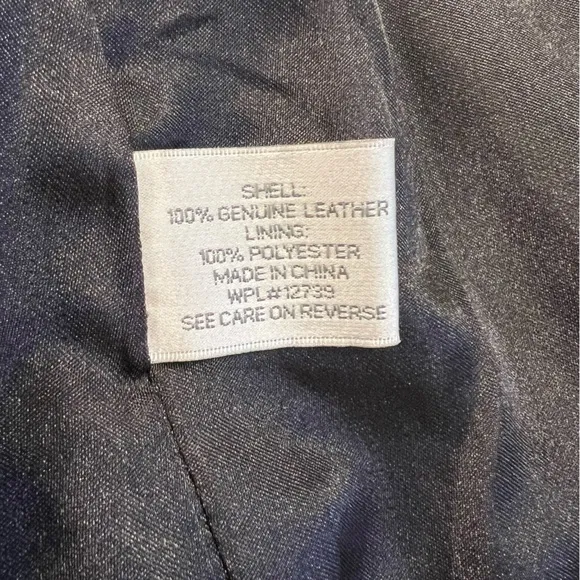 Charles Klein Black Leather Classic Button Blazer Jacket