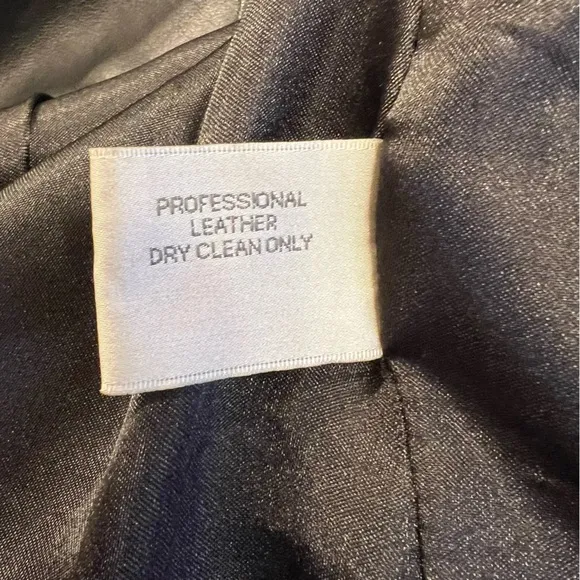 Charles Klein Black Leather Classic Button Blazer Jacket