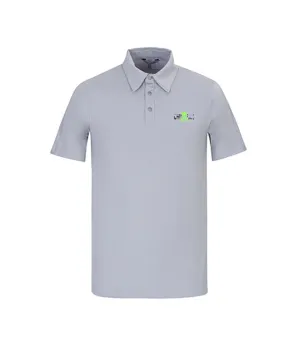 CHUCUCHU Men's Back Point Polo Tee Light Grey