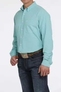 Cinch Long Sleeve Shirt ArenaFlex Turquoise MTW1862014TUR
