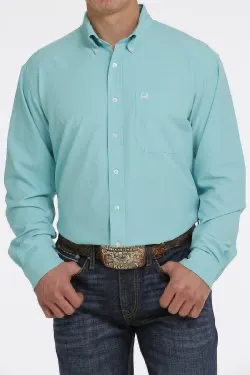 Cinch Long Sleeve Shirt ArenaFlex Turquoise MTW1862014TUR