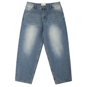Classic Baggy Denim Pants Sandblasted Indigo