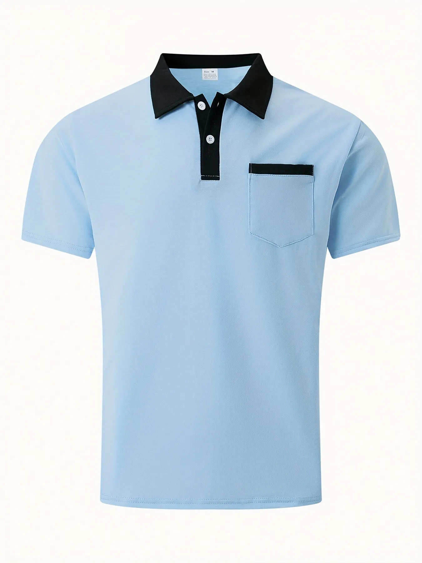 Classic Cotton Polo Shirt for Men with Short Sleeves for Golf