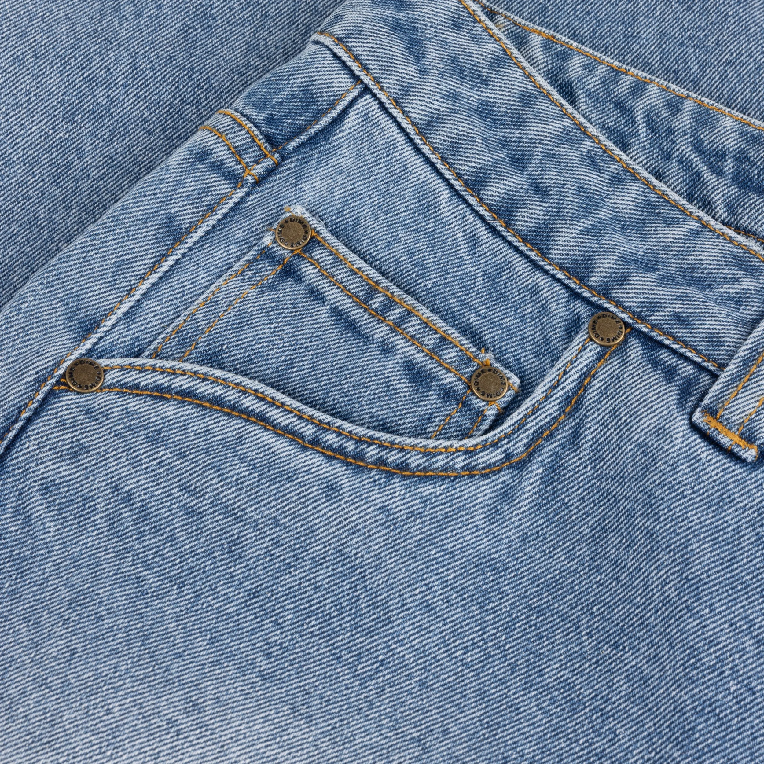 Classic Relaxed Denim Pants Sandblasted Blue