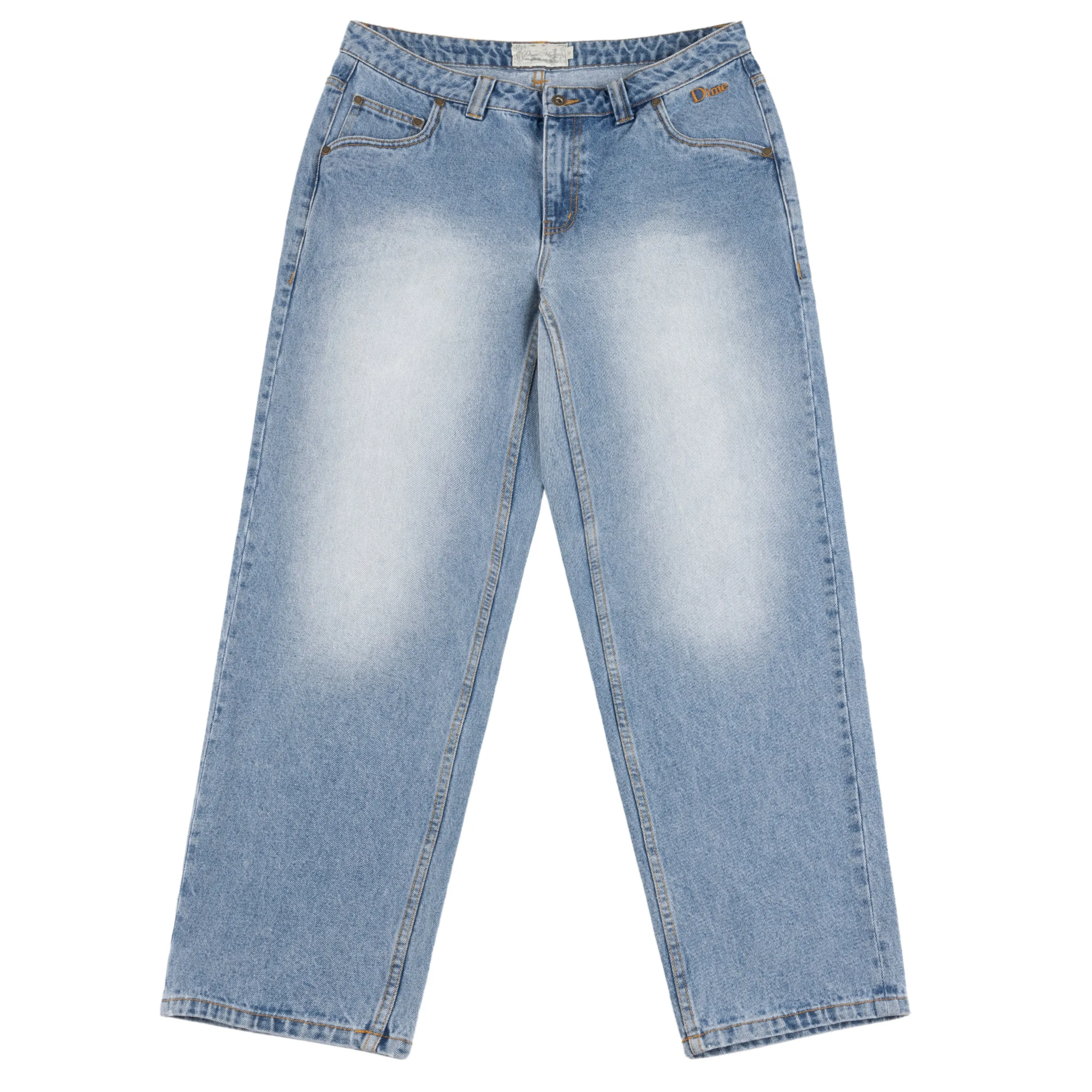 Classic Relaxed Denim Pants Sandblasted Blue