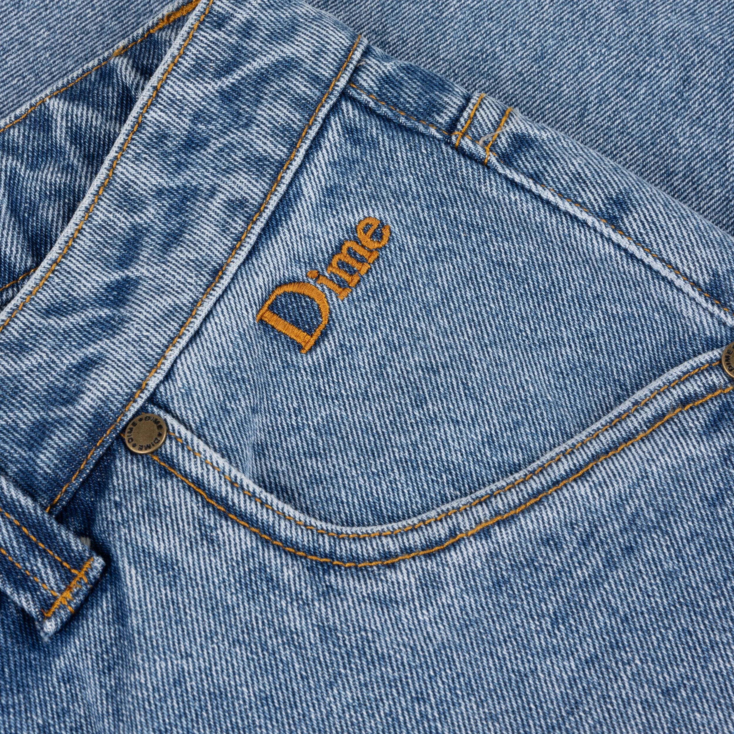 Classic Relaxed Denim Pants Sandblasted Blue
