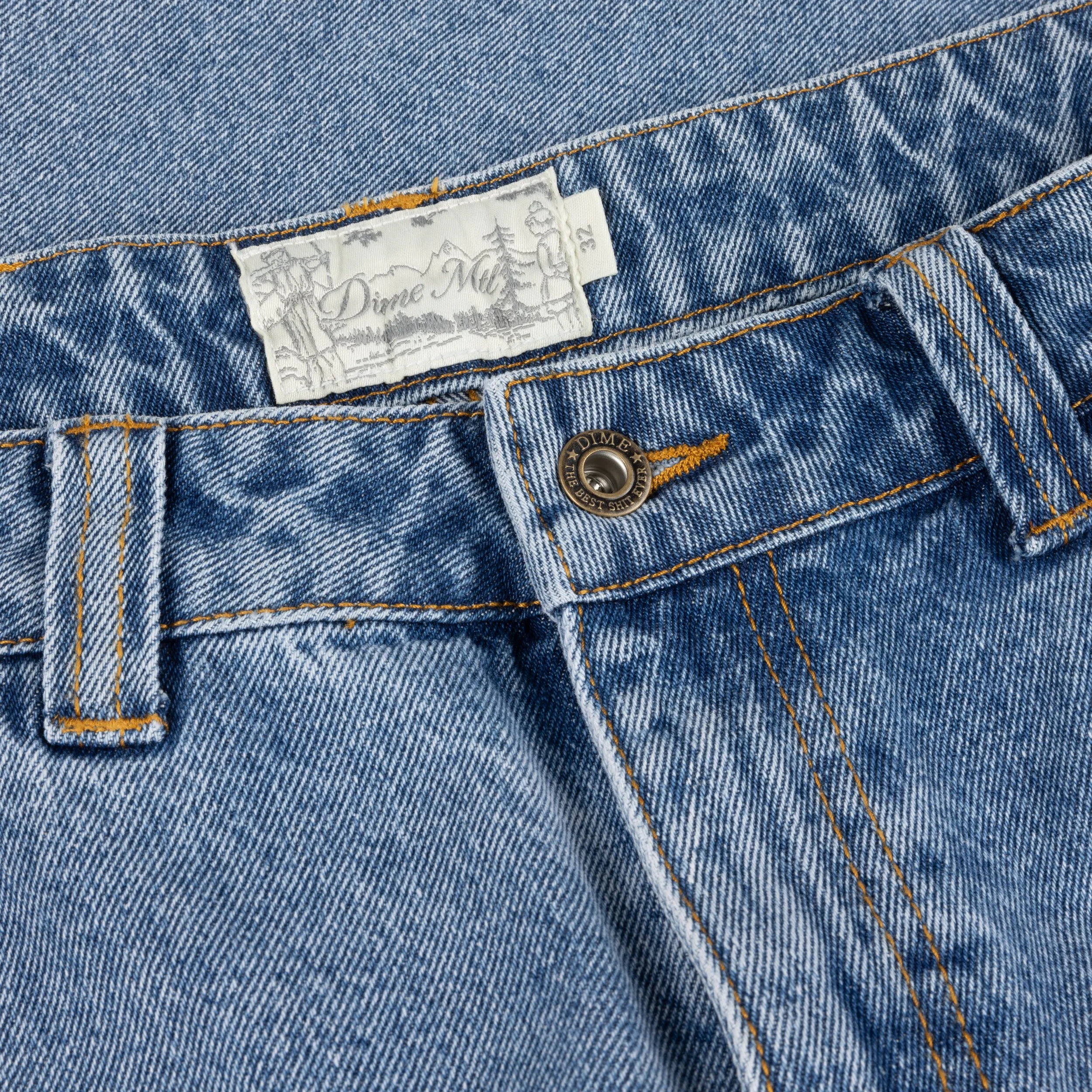 Classic Relaxed Denim Pants Sandblasted Blue