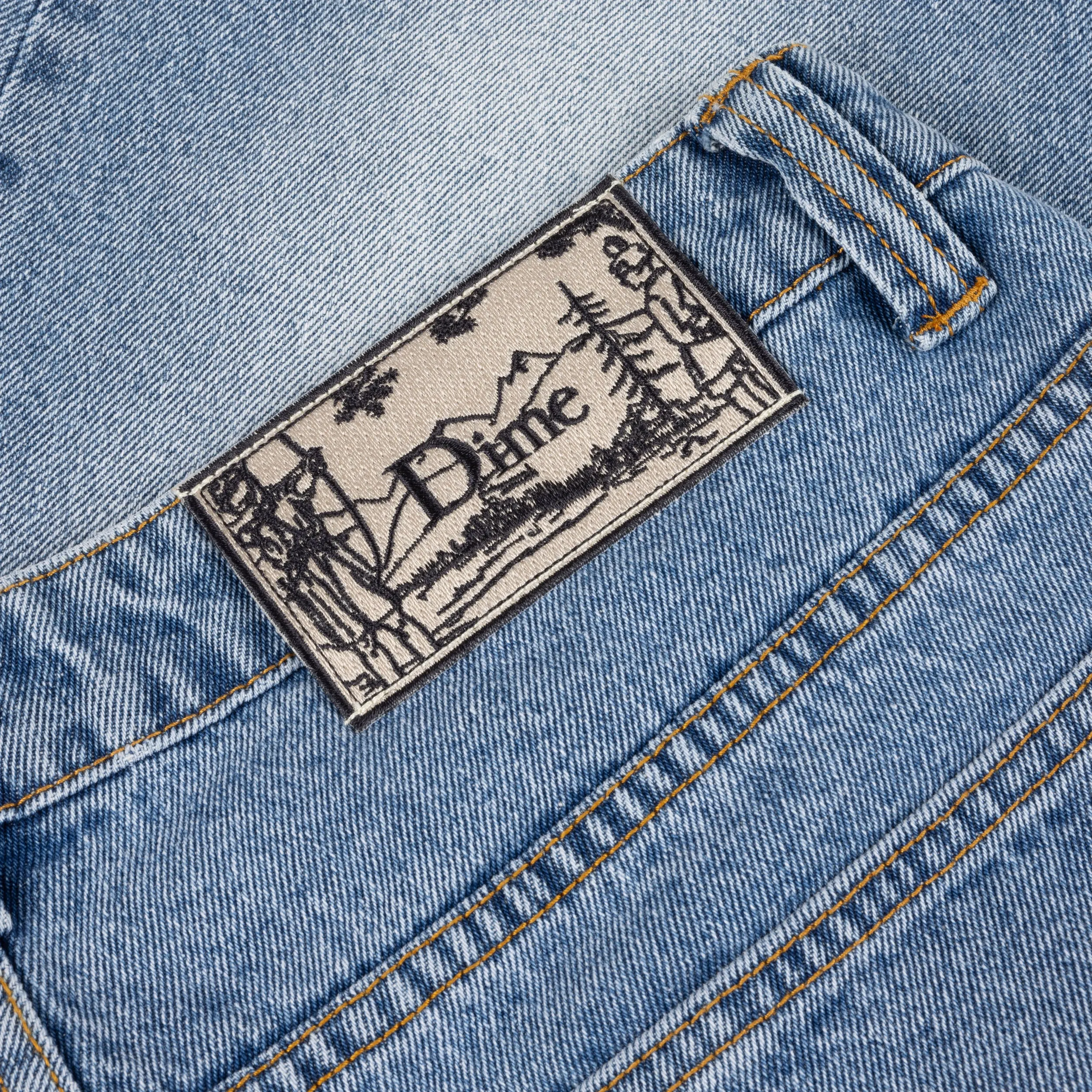 Classic Relaxed Denim Pants Sandblasted Blue