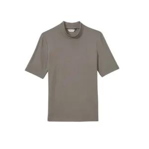 Club Monaco | Mock Neck Olive Green Tee | Women’s Size Medium