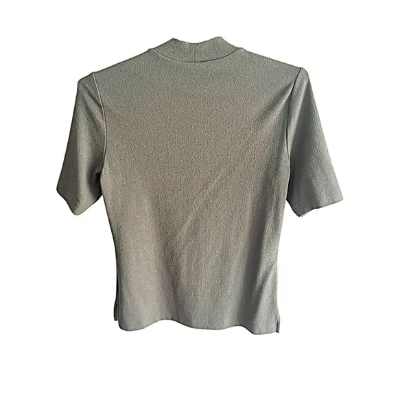 Club Monaco | Mock Neck Olive Green Tee | Women’s Size Medium