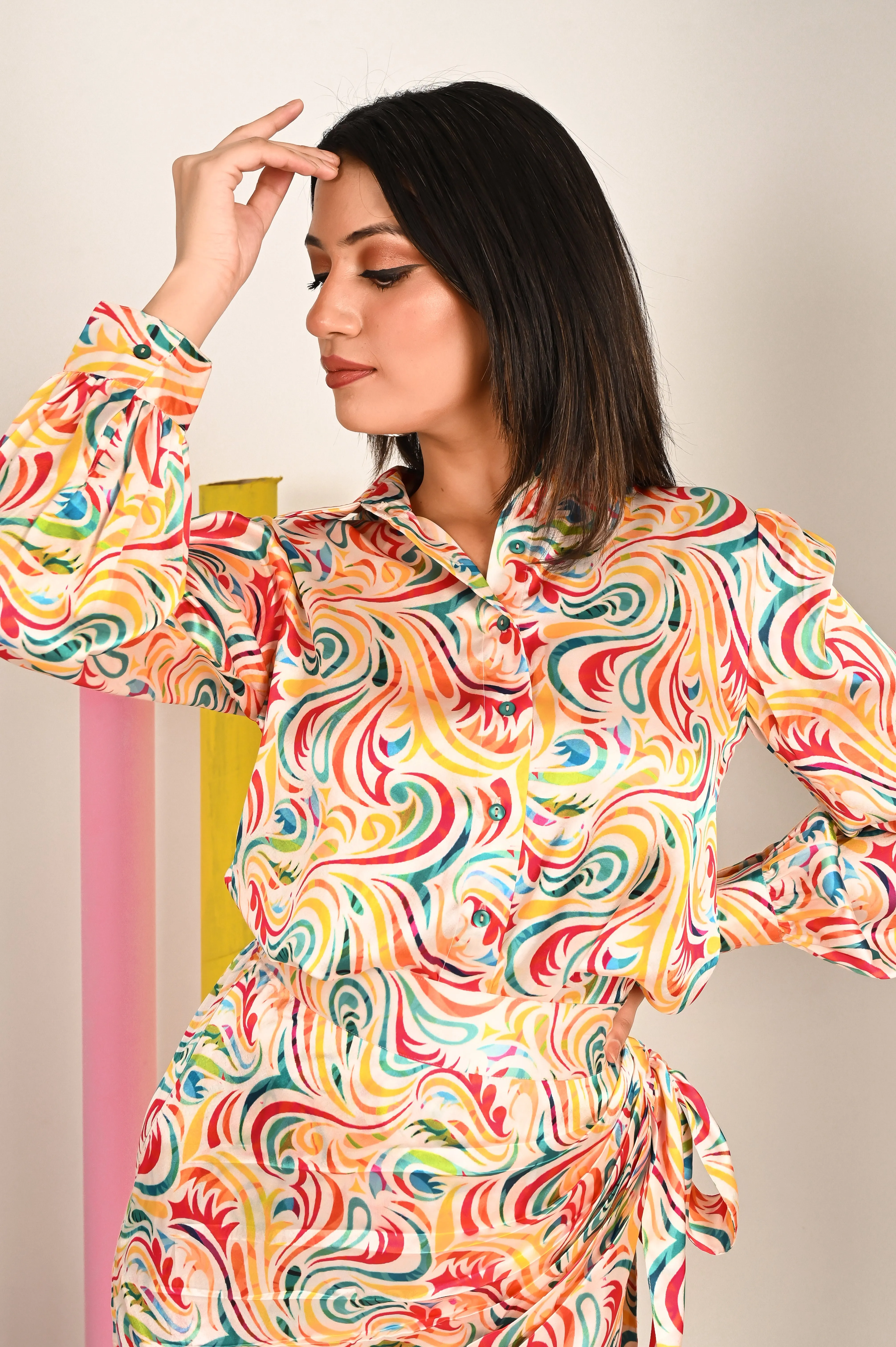Coastal Sunset Multicolor Co-ord Set