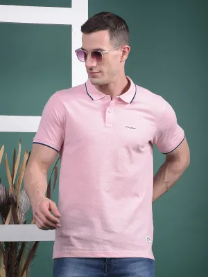 COBB SOLID PINK POLO NECK T-SHIRT