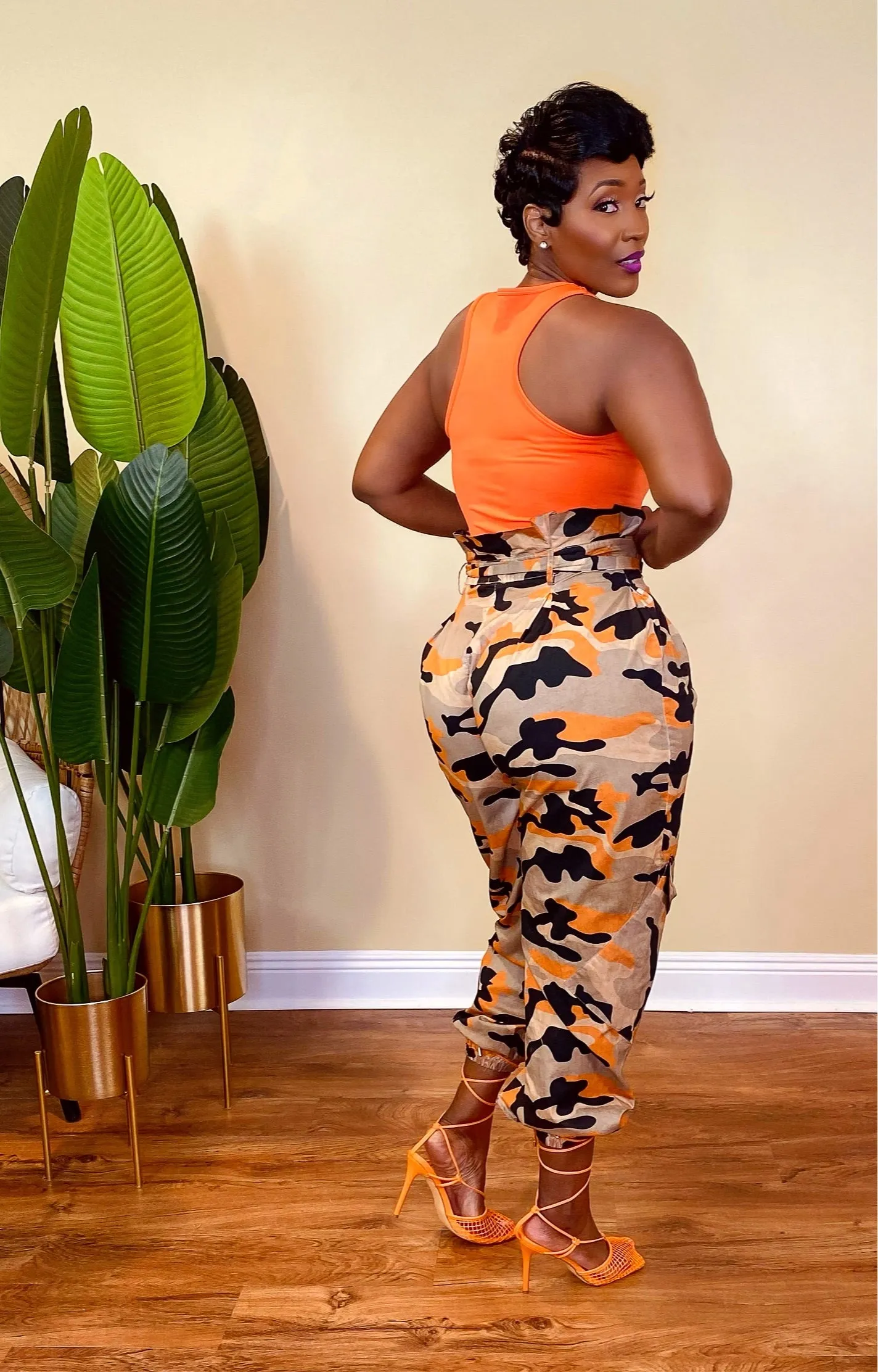 Command Attention Camo Pants (Orange)