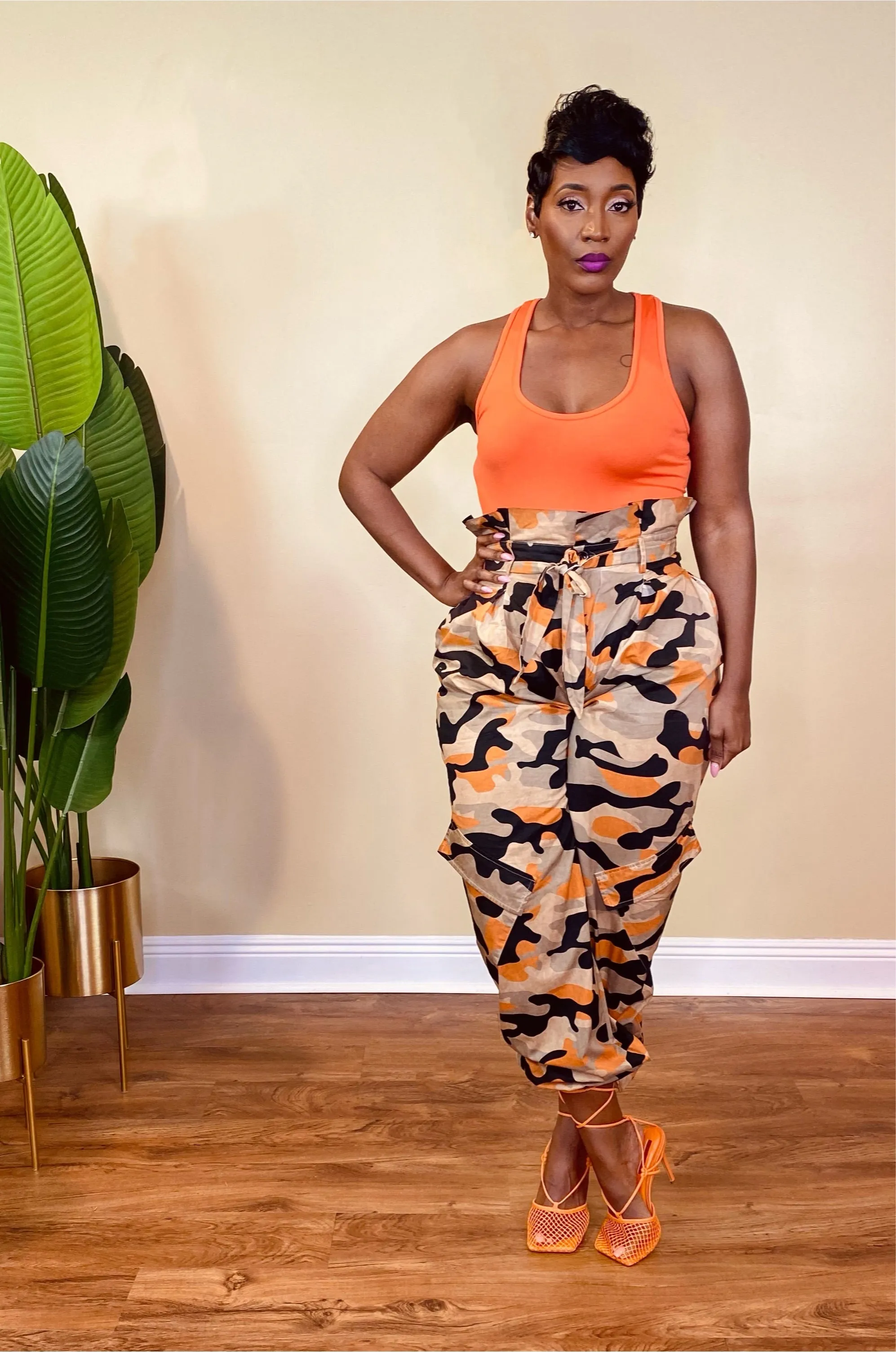 Command Attention Camo Pants (Orange)