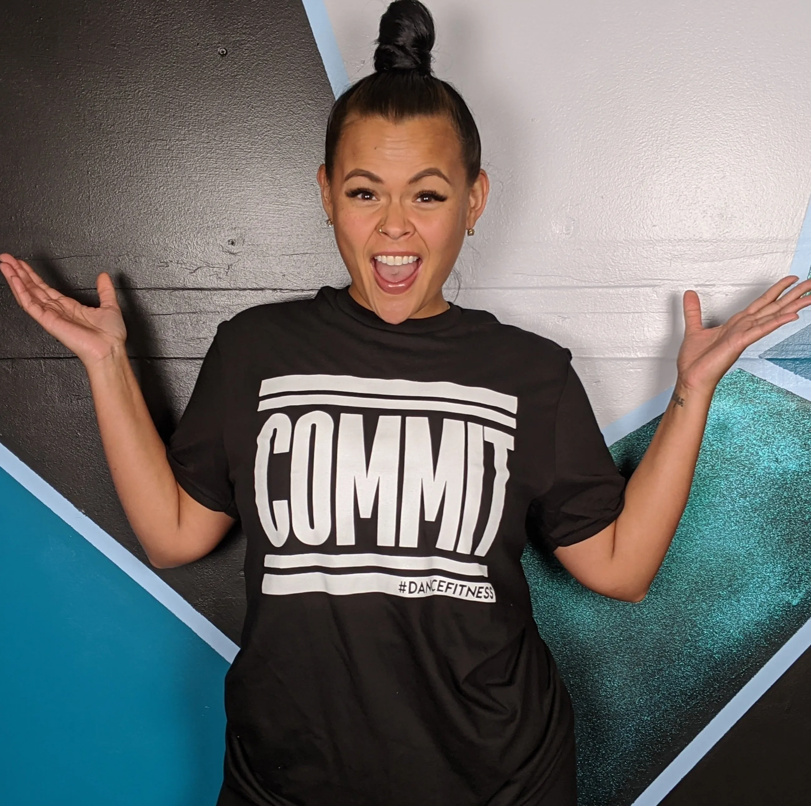 COMMIT Tee - Black w/ White Print