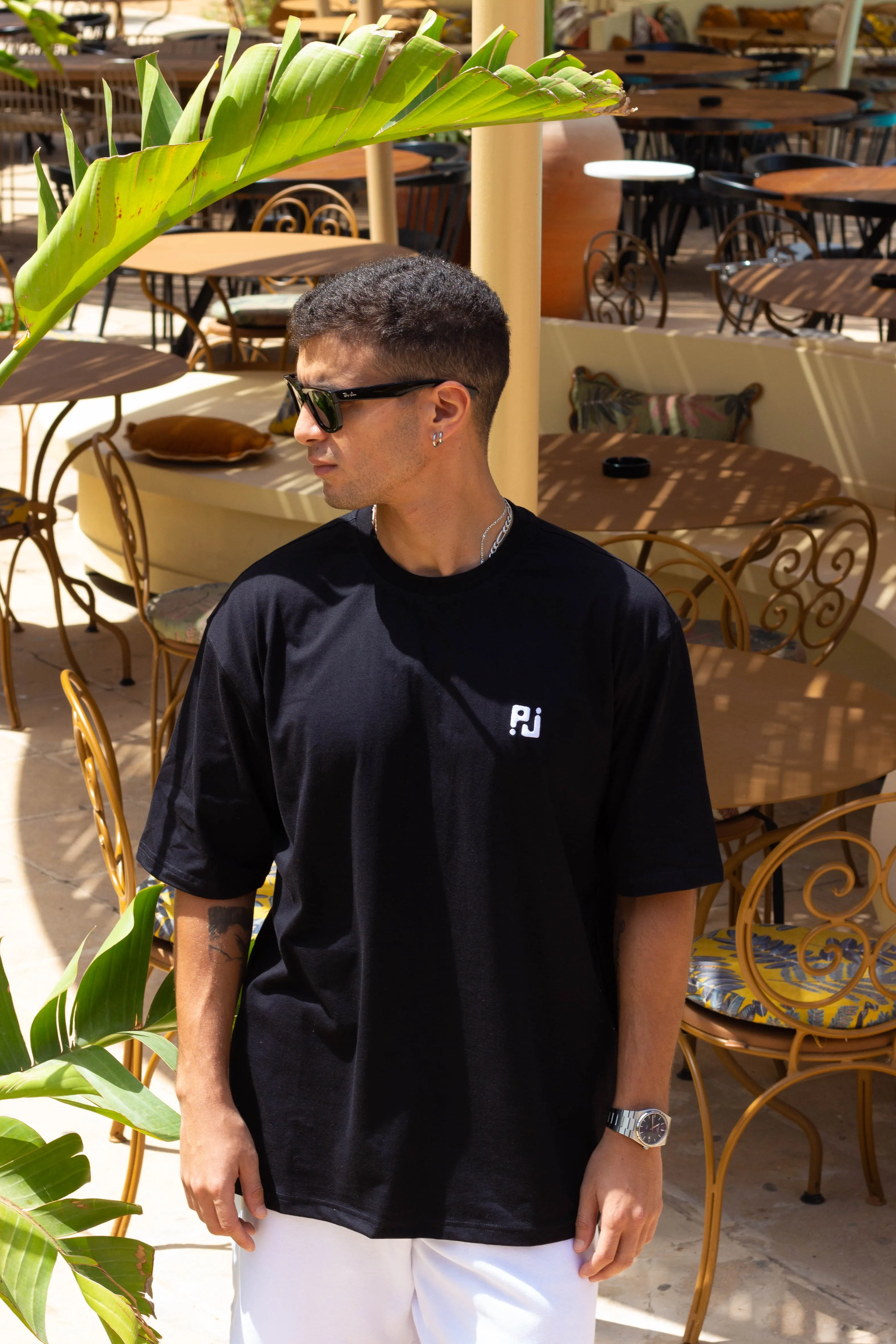 CONTRASTED PJ OVERSIZE T-SHIRT