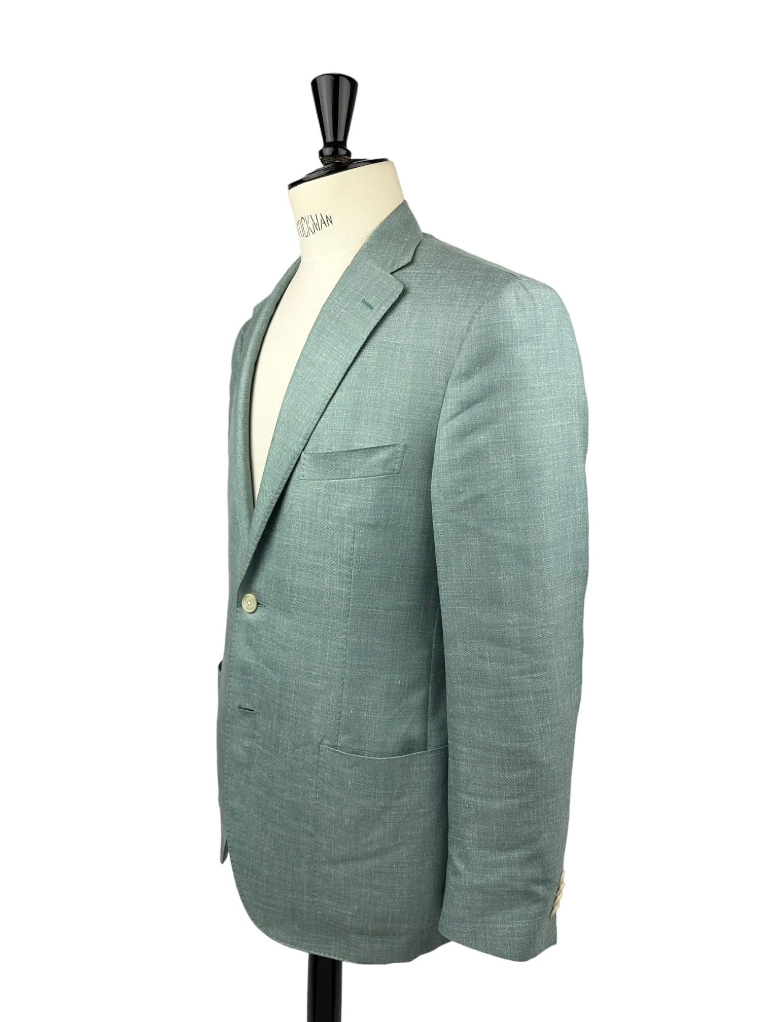 Corneliani Mint Green Wool, Silk & Linen Jacket