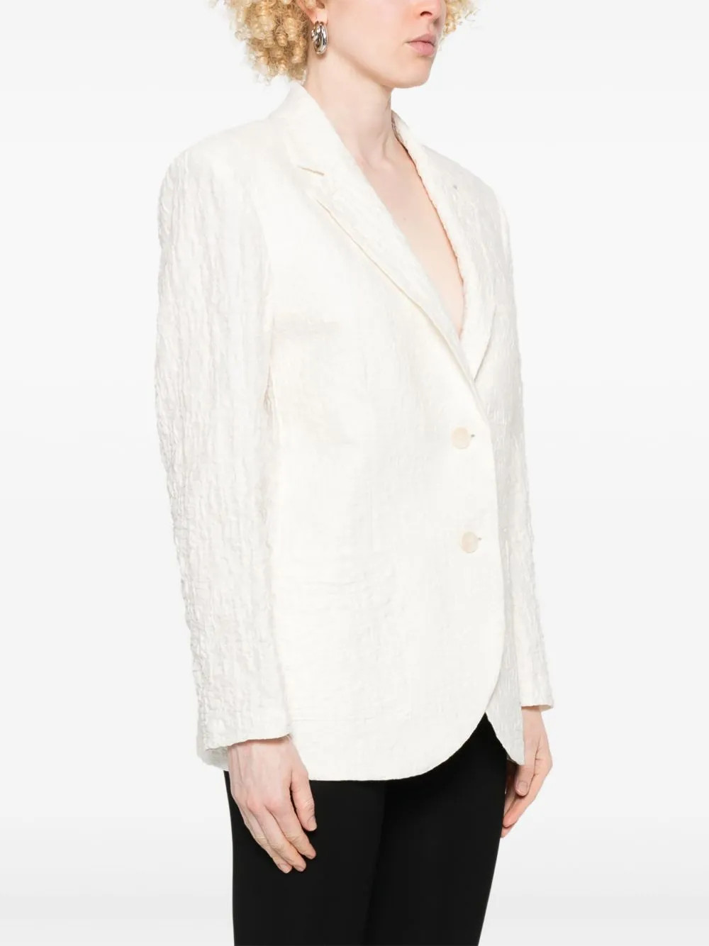 Cotton blend blazer jacket