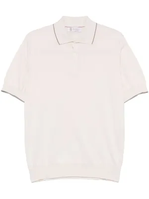 Cotton knitted polo shirt