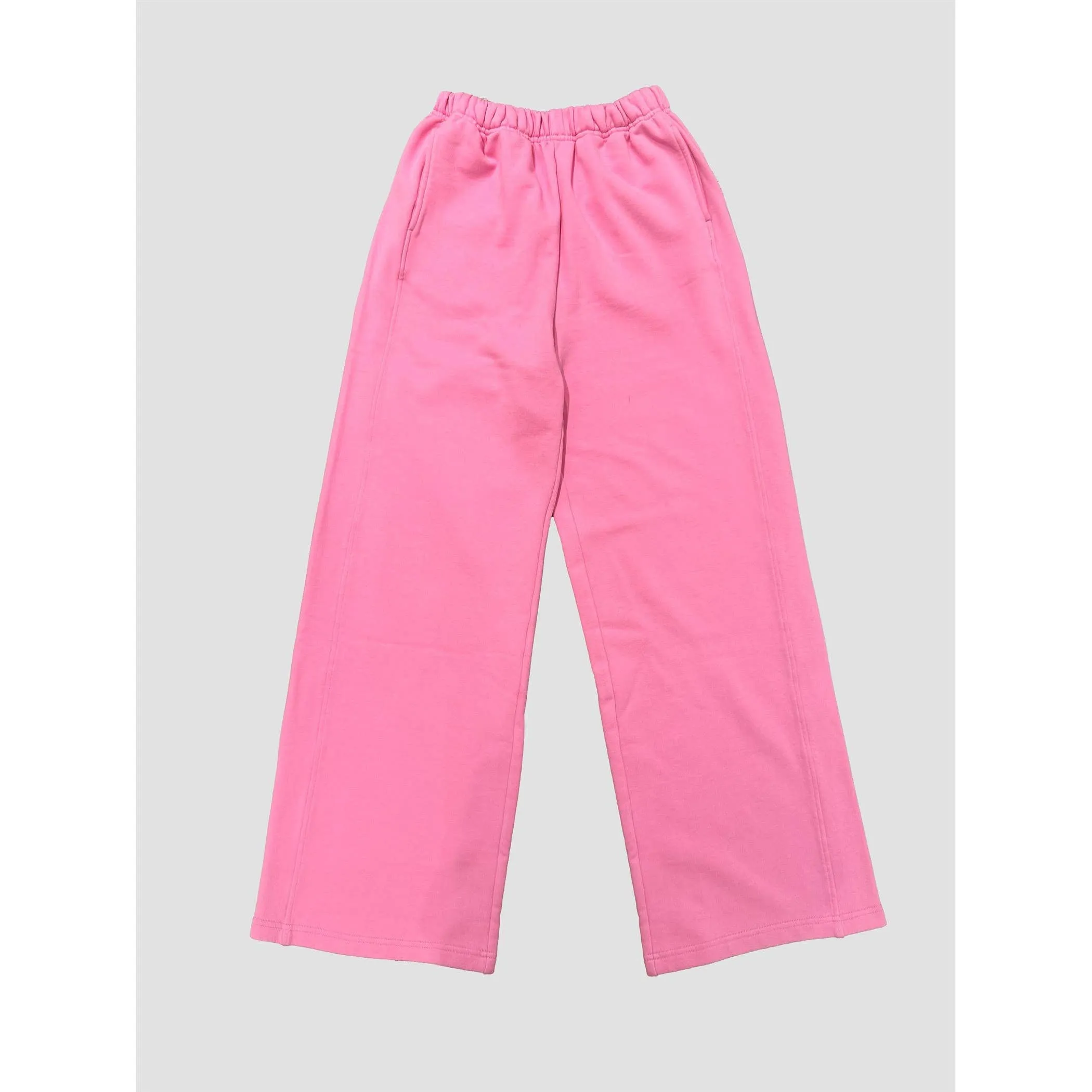 Cotton Terry Wide Pants in Tranquil Blue