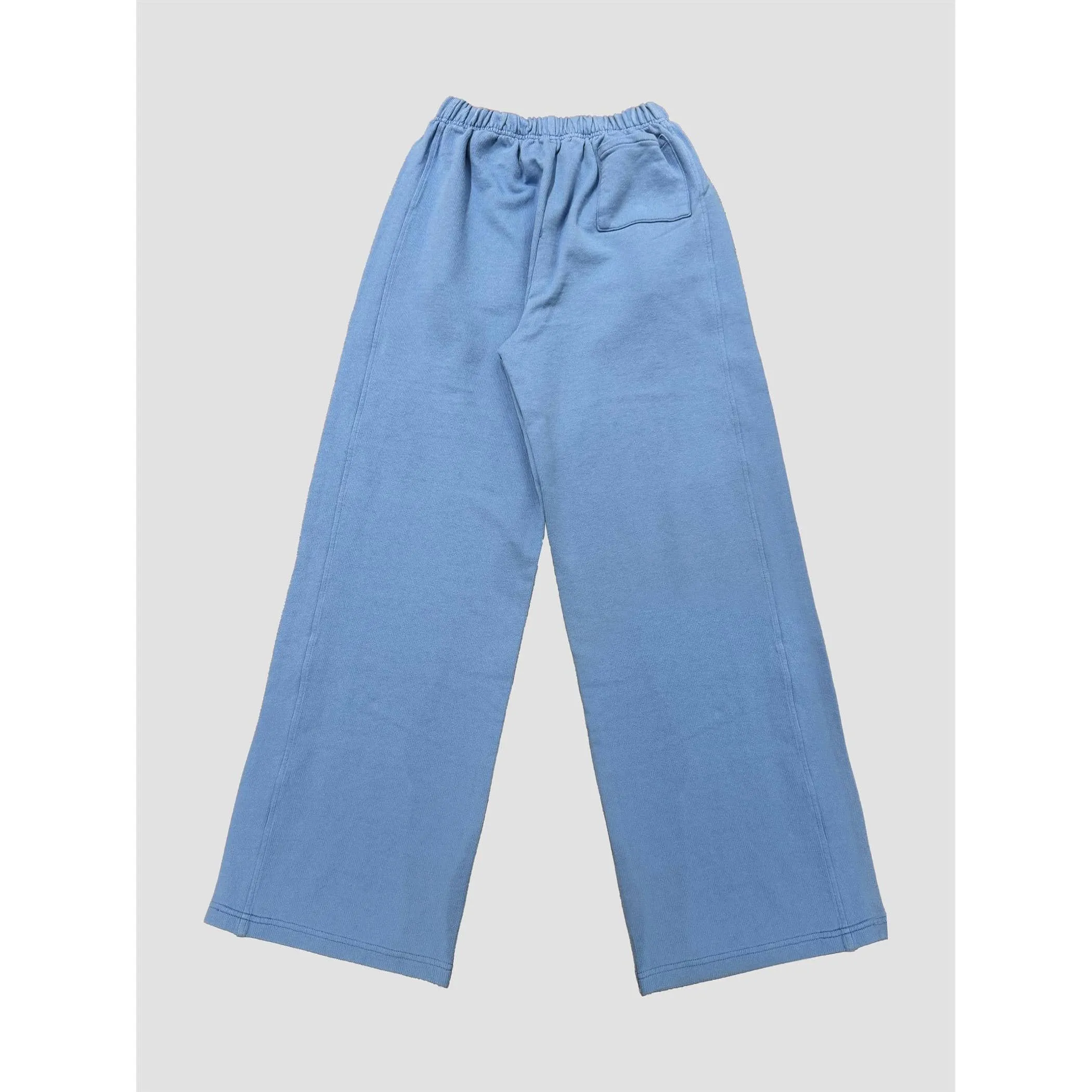 Cotton Terry Wide Pants in Tranquil Blue