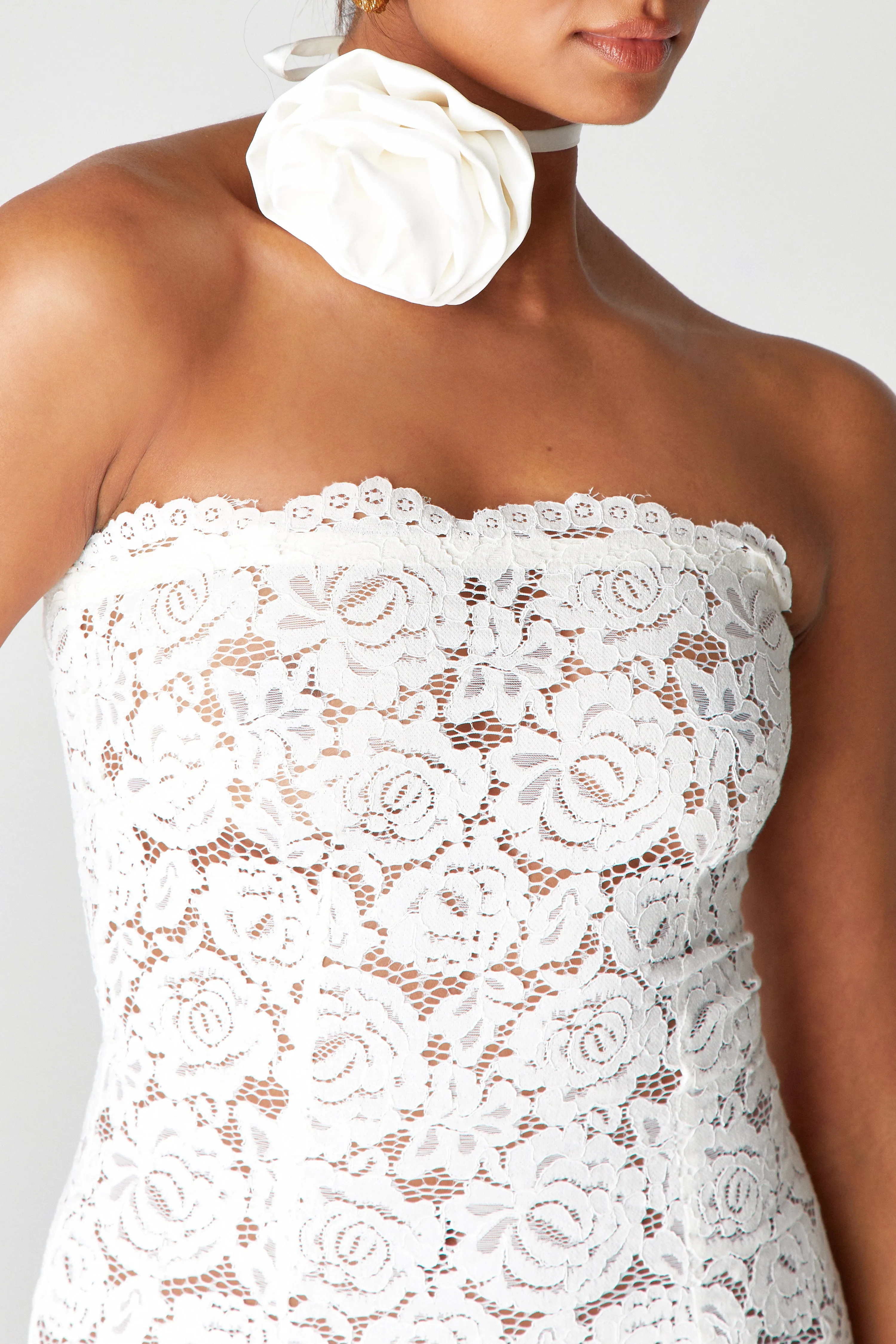 Cream Unlined Maxi Dress