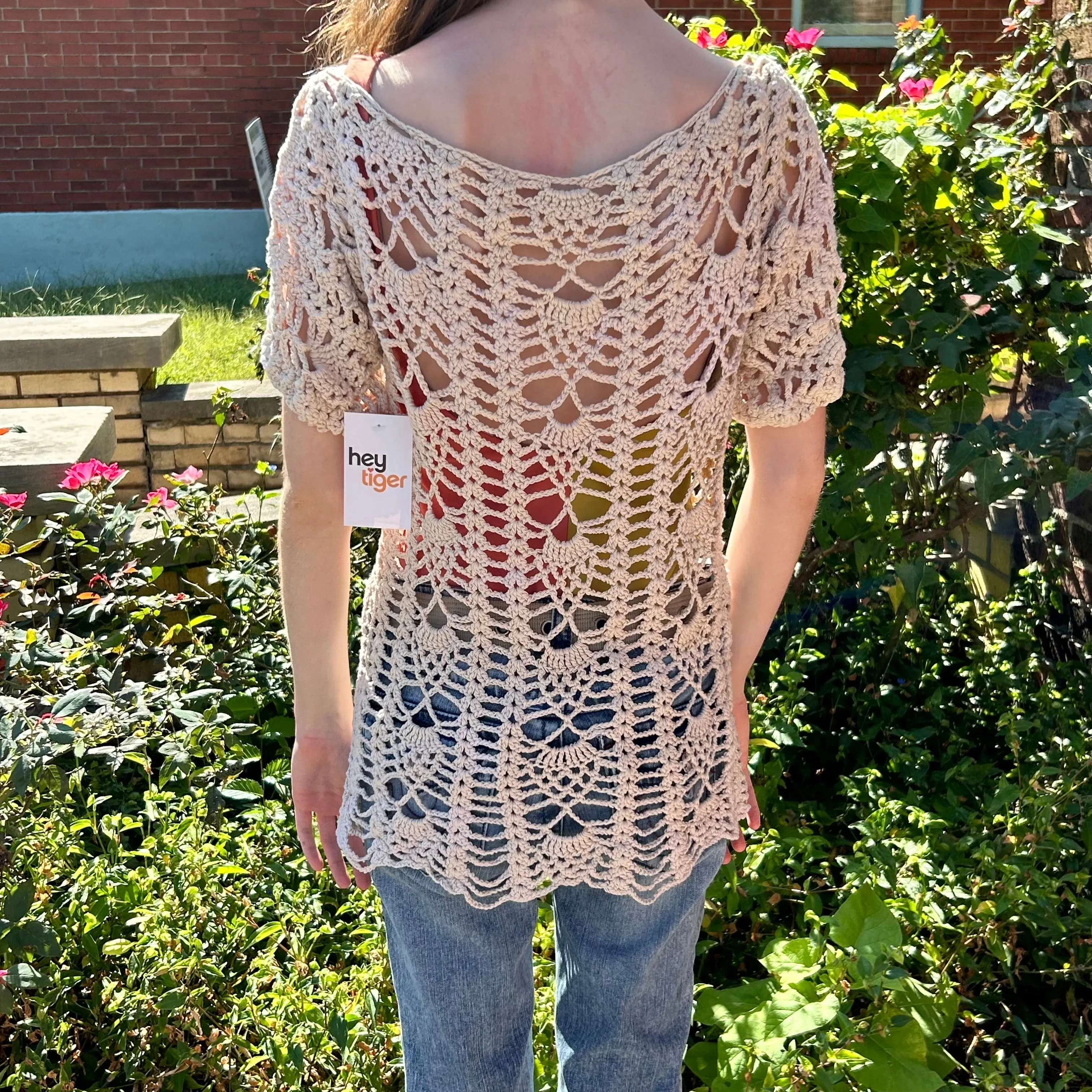 Crocheted open Knit sweater