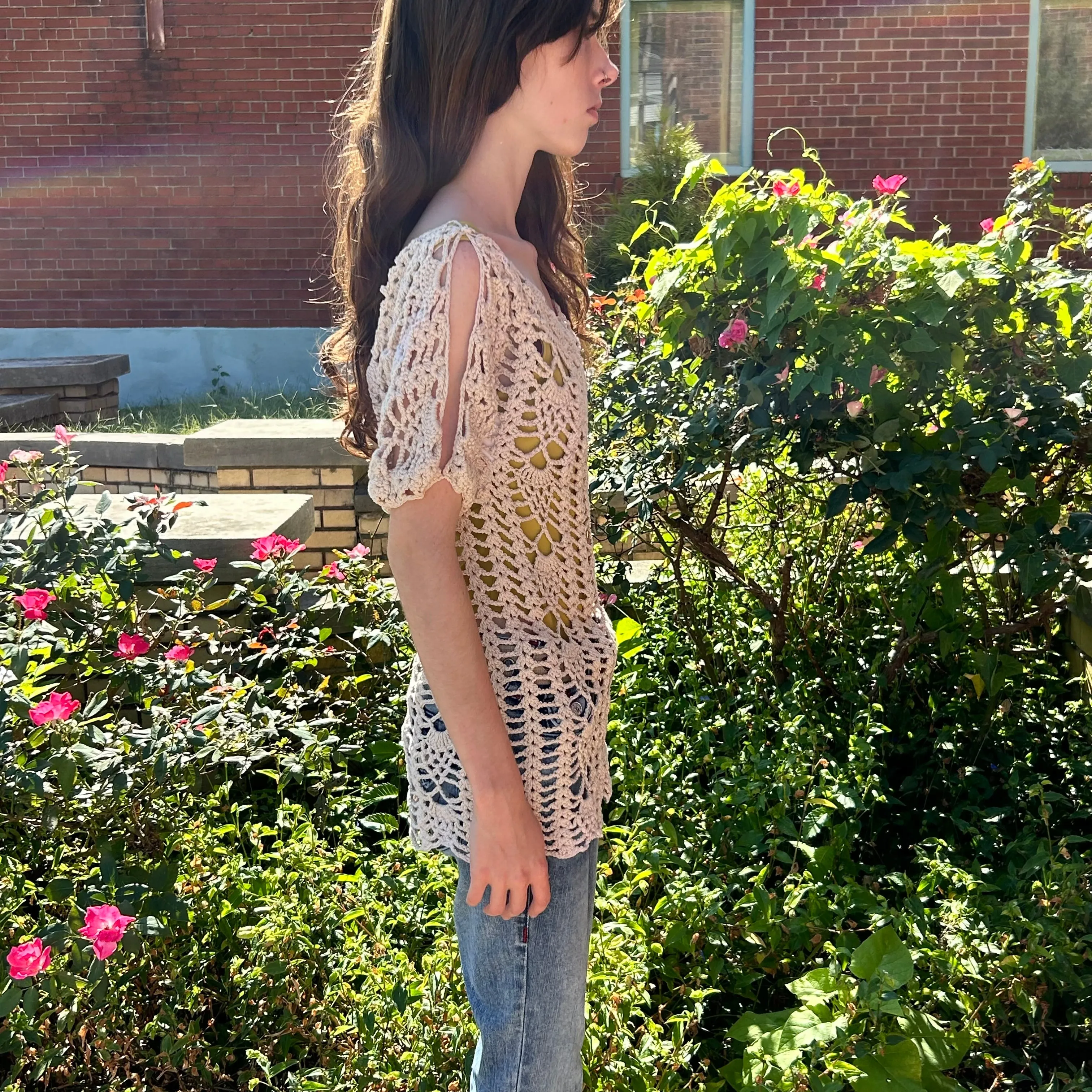 Crocheted open Knit sweater