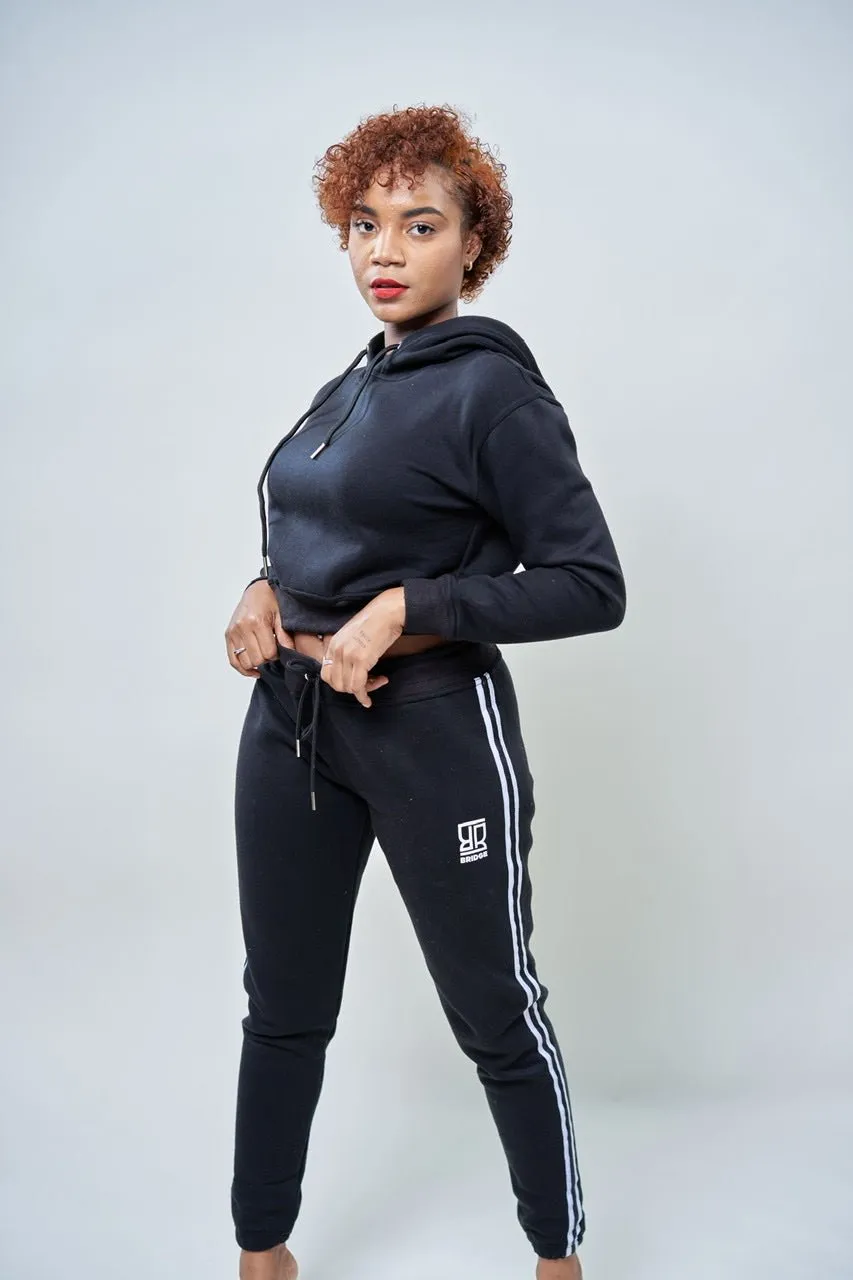 Crop Top Hoodie & Pants Suit