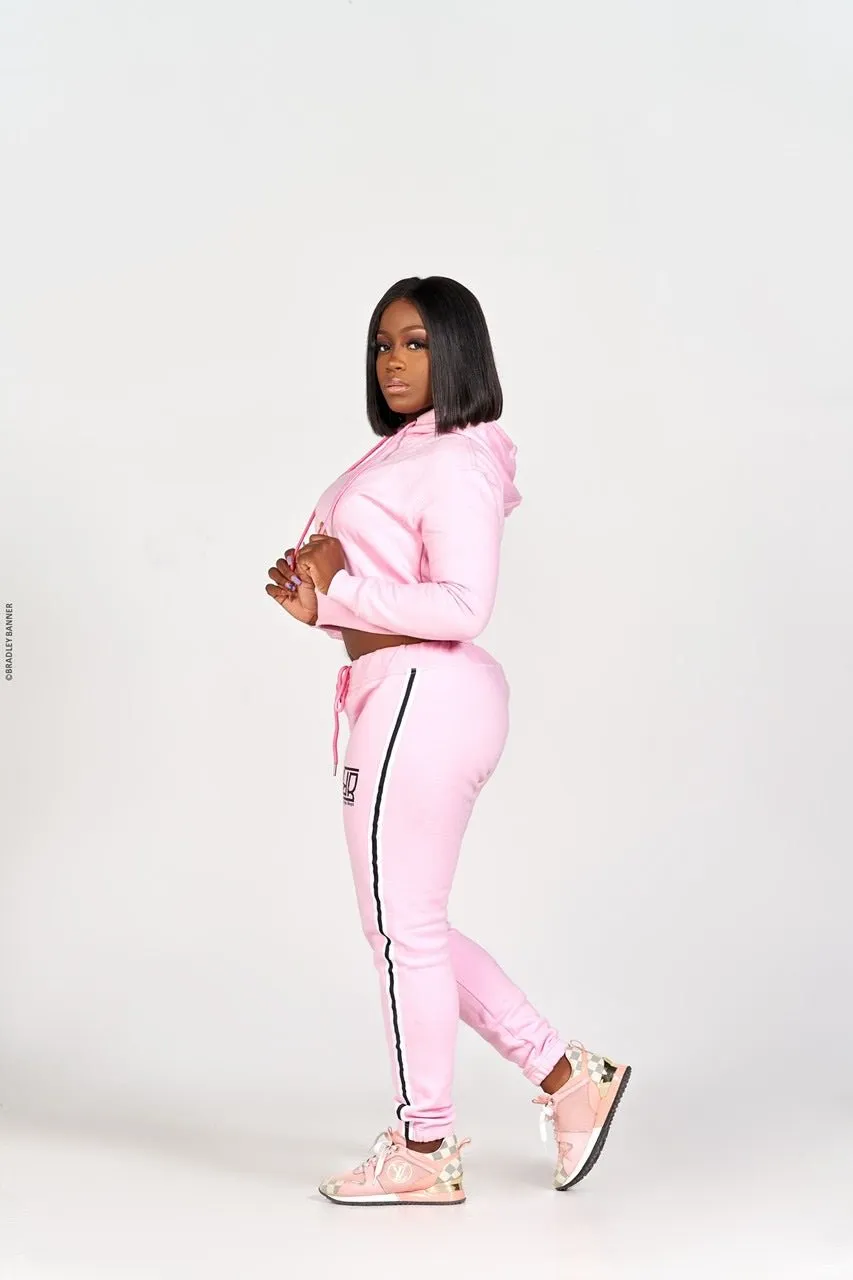 Crop Top Hoodie & Pants Suit