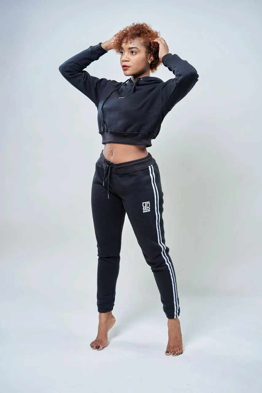 Crop Top Hoodie & Pants Suit