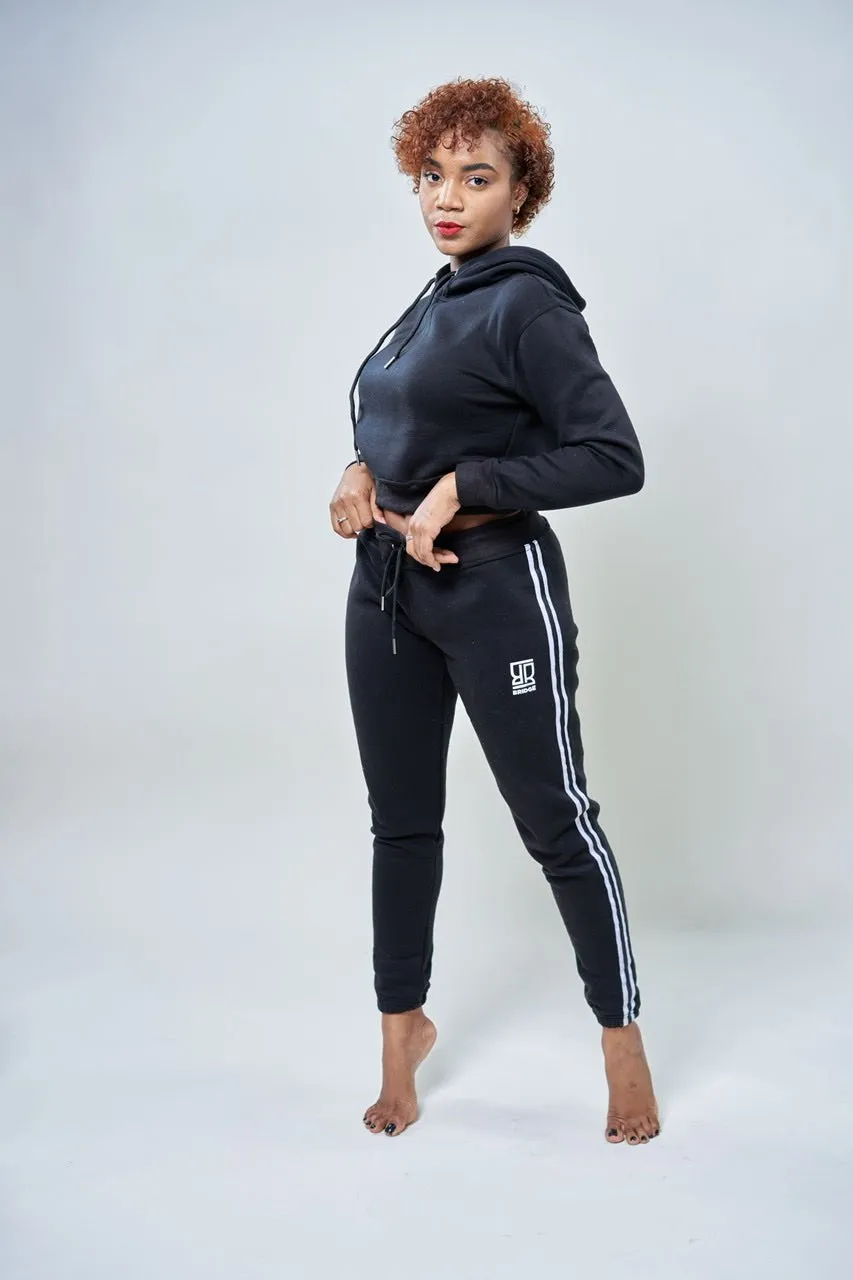 Crop Top Hoodie & Pants Suit