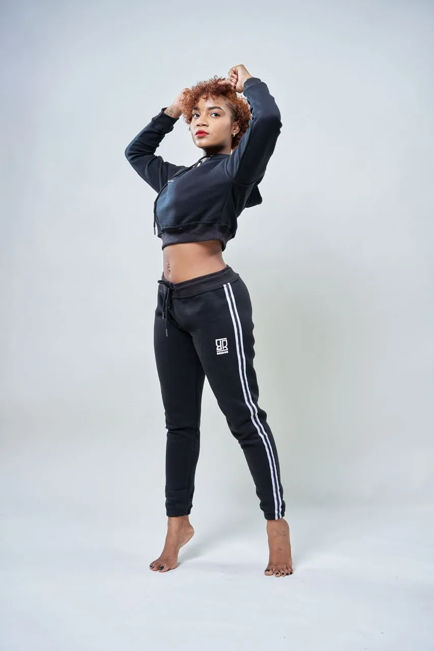 Crop Top Hoodie & Pants Suit