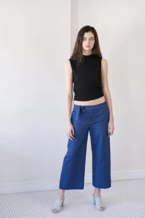 Cropped Muscle Tee - Black