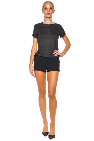 Crush Black Pearl Embellished Tee