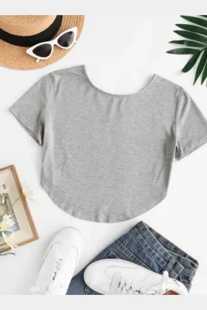 Curved Hem Basic Tee