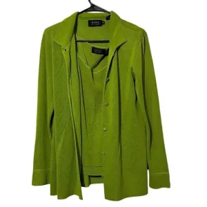 Dana Buchman 100% Silk Blazer &amp; Tank Size M